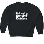 Beyond Borders, a Black Softstyle Crewneck Sweatshirt (back-view)
