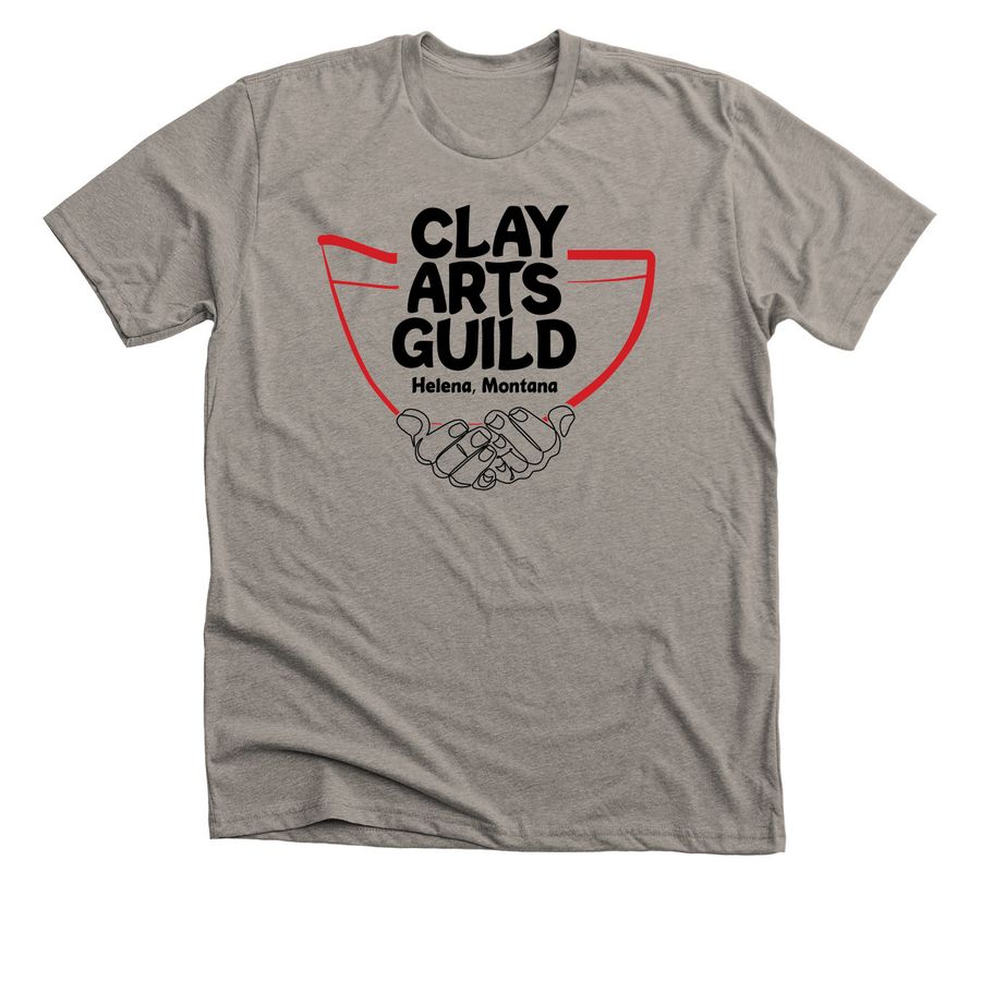 Helena Clay Arts Guild: Front Logo, a Heather Stone Premium Unisex Tee