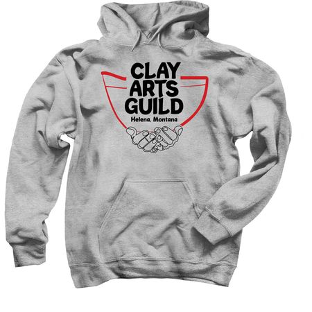 Helena Clay Arts Guild: Front Logo, a Sport Grey Pullover Hoodie