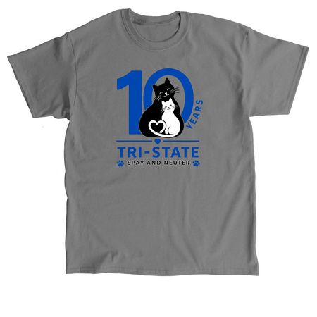 10 Years of Saving Lives, a Charcoal Classic Unisex Tee
