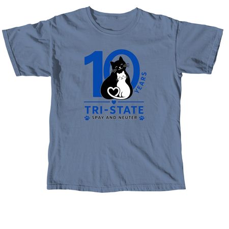10 Years of Saving Lives, a Blue Jean Comfort Colors Unisex Tee