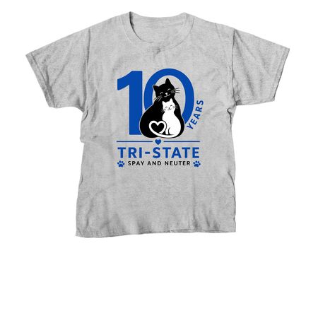 10 Years of Saving Lives, a Sport Grey Youth Unisex Tee