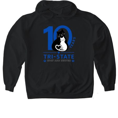 10 Years of Saving Lives, a Black Gildan Softstyle Pullover Hoodie