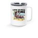 Livin? On Mule Time Travel Mugs, a White Stainless Steel Travel Mug