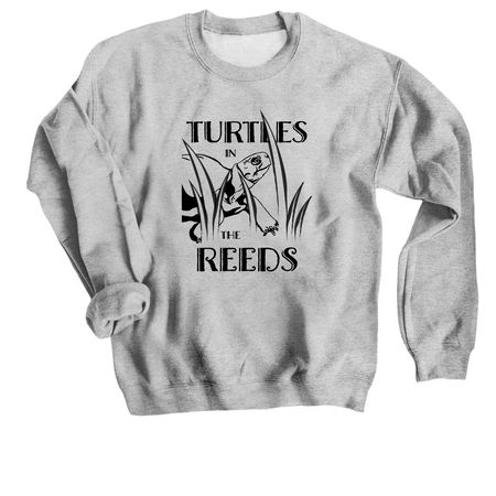 Turtles in the Reeds, a Sport Grey Crewneck Sweatshirt