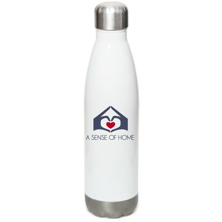 ASOH Watter Bottle, a White Stainless Steel Water Bottle