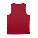 Dominic's Posse 2026 Merch, a Deep Red/ White Reversible Basketball Jersey (back-view)
