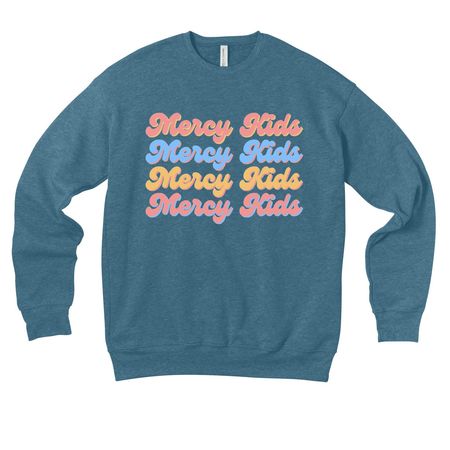 Mercy Kids Child Life, a Heather Deep Teal Premium Drop Shoulder Sweatshirt