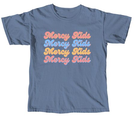 Mercy Kids Child Life, a Blue Jean Comfort Colors Unisex Tee