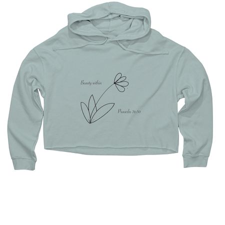 Beauty Within 2, a Sage Women?s Lightweight Cropped Hoodie