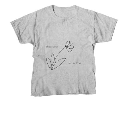 Beauty Within 2, a Sport Grey Youth Unisex Tee