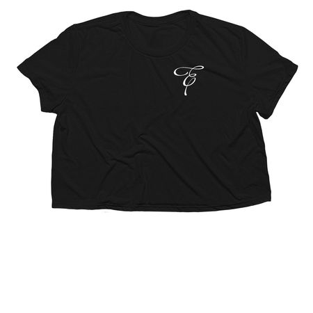 Design Winner, a Black Women?s Flowy Cropped Tee