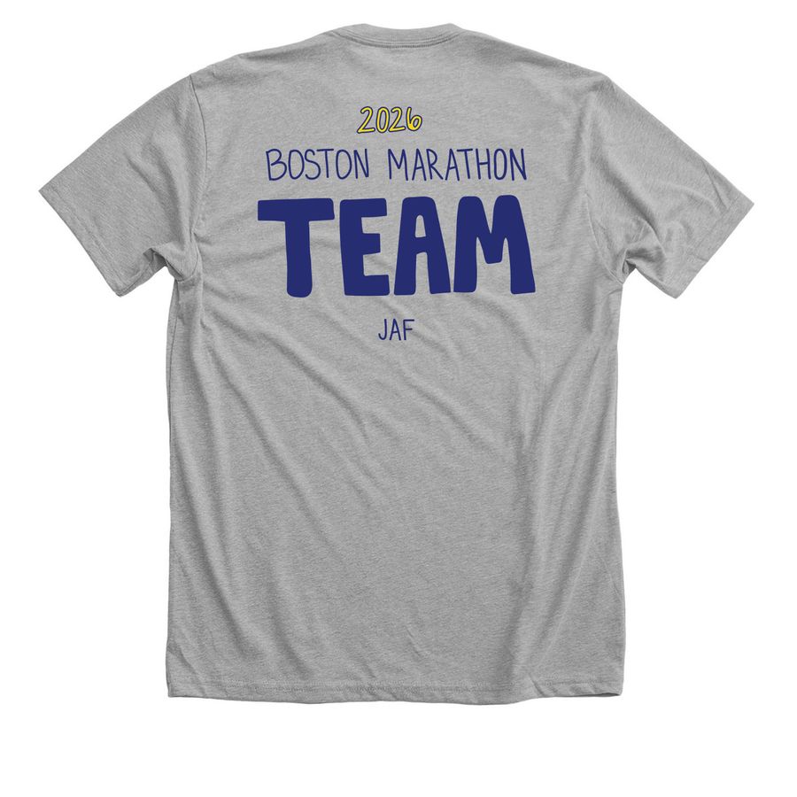 Team JAF, a Athletic Heather Premium Unisex Tee (back-view)