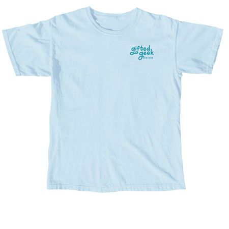 Gifted Geek Designs Logo - Teal, a Chambray Comfort Colors Unisex Tee