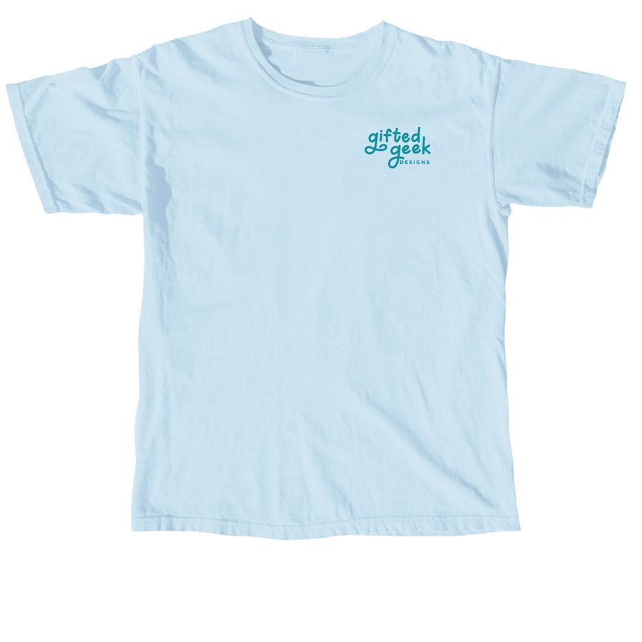 Gifted Geek Designs Logo - Teal, a Chambray Comfort Colors Unisex Tee