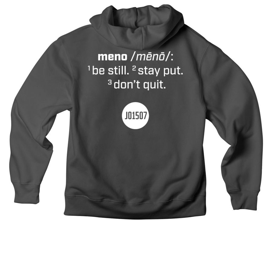 Meno Defined, a Asphalt Premium Heavyweight Pullover Hoodie