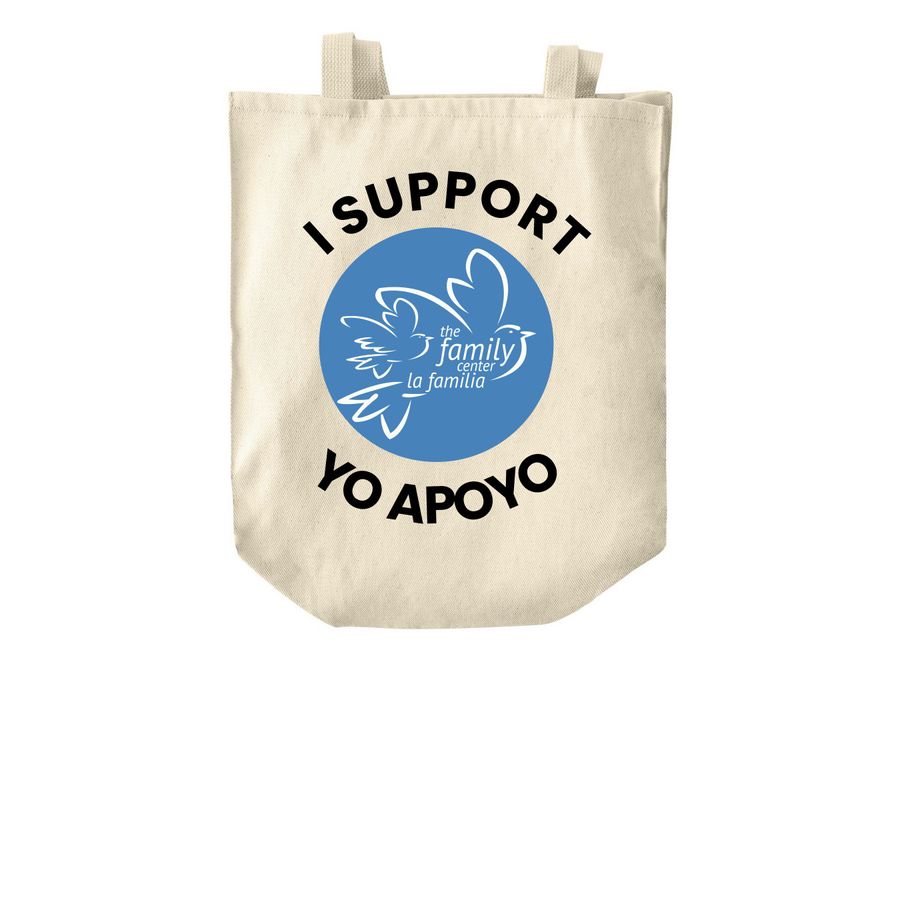 La Familia Tote Bag, a Natural Over-the-Shoulder Shopping Tote Bag