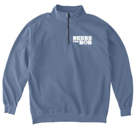 Beers for Bob 2026 New Items, a Blue Jean Comfort Colors Quarter Zip Pullover