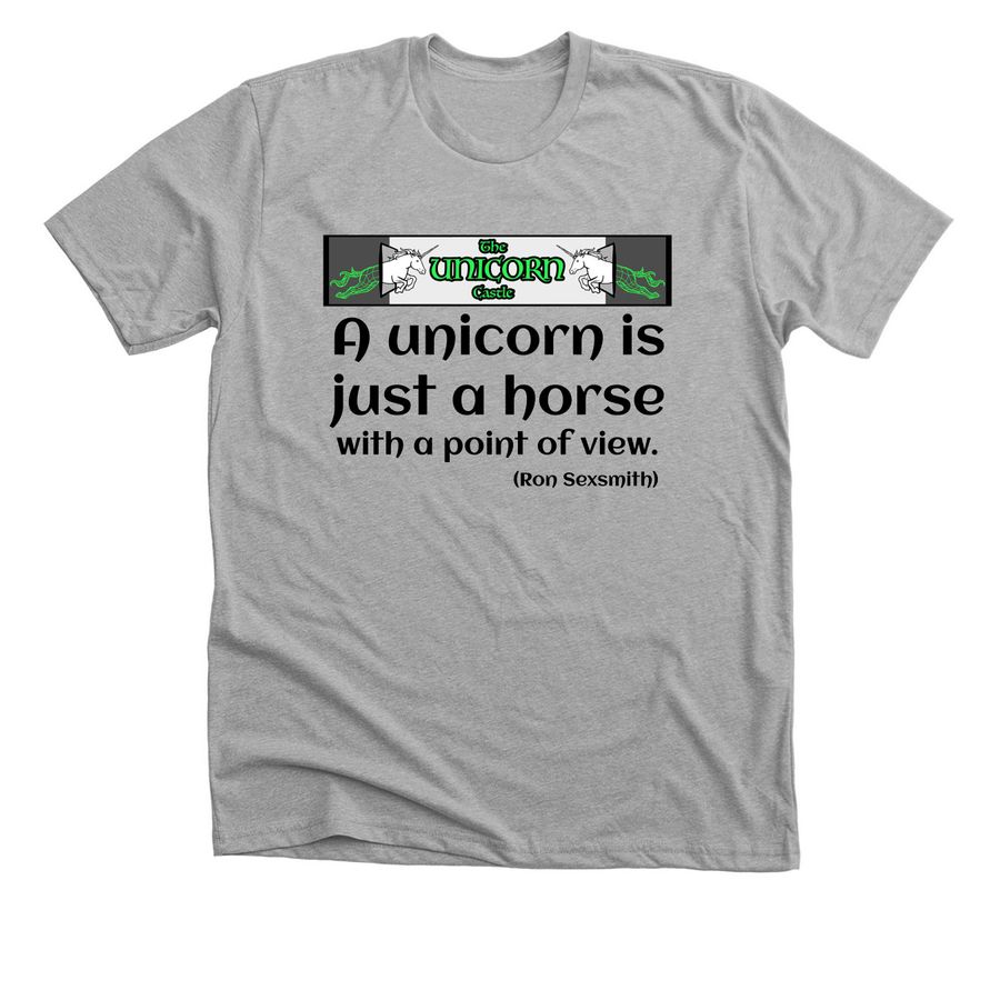 UNICORN Castle Fundraiser, a Athletic Heather Premium Unisex Tee