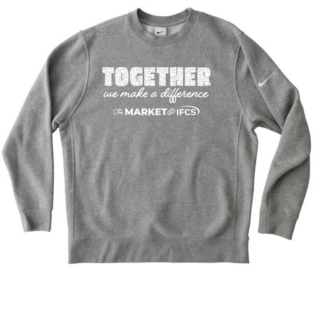 Together - Market @ IFCS: Active Wear, a Dark Grey Heather Nike Club Fleece Crewneck Sweatshirt