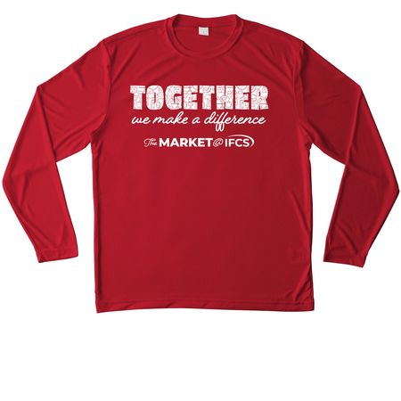 Together - Market @ IFCS: Active Wear, a True Red Unisex Performance Long Sleeve Tee