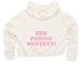 May is Menstrual Hygiene Month, a Bone Women?s Lightweight Cropped Hoodie (back-view)