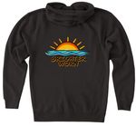 Brighter Worn &nbsp;, a Black Heavyweight Zip Up Hoodie (back-view)