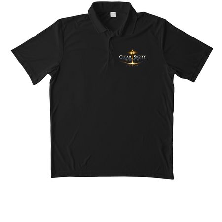 Clear Sight Ministries Official Polo, a Black Unisex Performance Polo