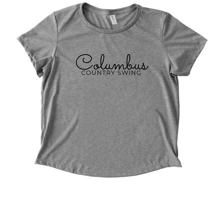 COLUMBUS, a Aluminum Grey Allmade Eco Triblend Women?s Scoop Neck Tee