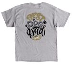 Best Dog Dad Gold & Black Logo, a Sport Grey Classic Unisex Tee (back-view)