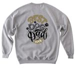 Best Dog Dad Gold & Black Logo, a Sport Grey Softstyle Crewneck Sweatshirt (back-view)