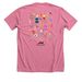 Flowers, a Heather Mauve Premium Unisex Tee (back-view)