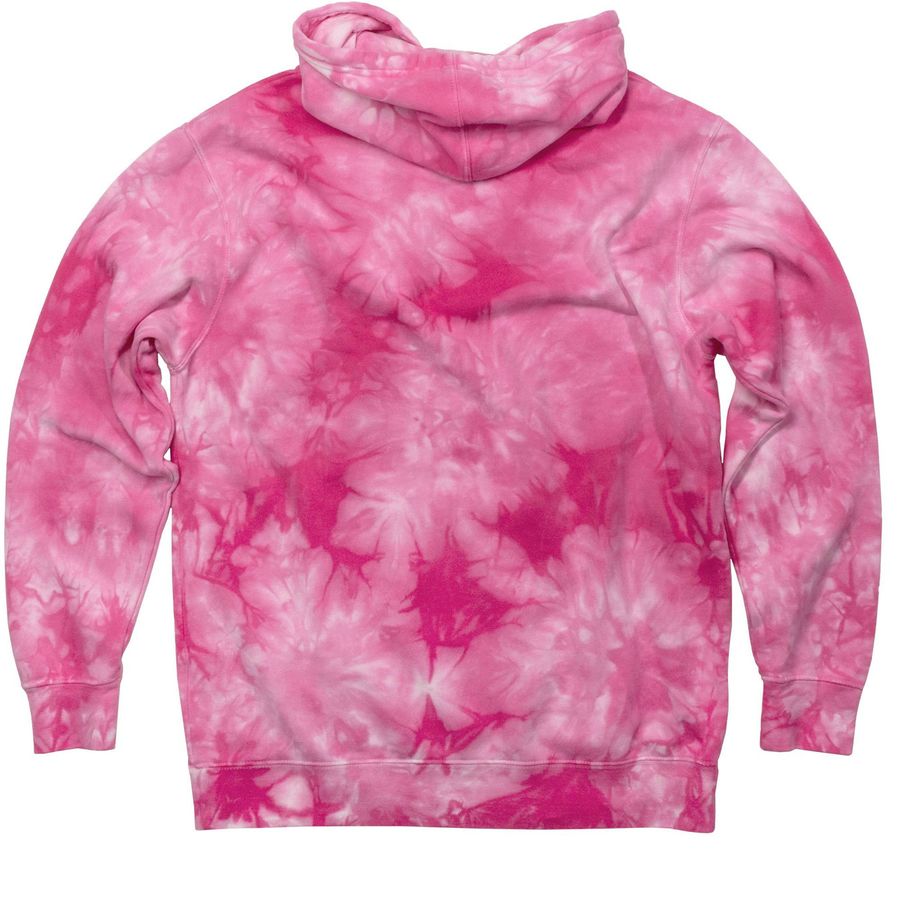 Rescue Crew, a Pink Tie Dyed Pullover Hoodie (back-view)