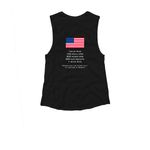 MURPH 2026, a Black Women's Muscle Tank (back-view)