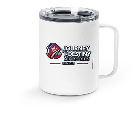 JTDM Stainless steel travel cup, a White Stainless Steel Travel Mug