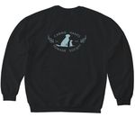Support Local Street Cats, a Black Softstyle Crewneck Sweatshirt (back-view)