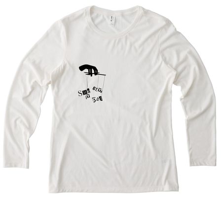 Pulling STRNGS, a Fairly White Allmade Eco Triblend Women?s Long Sleeve Tee
