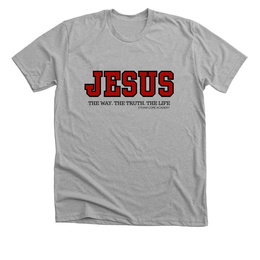 Jesus Tee, a Athletic Heather Premium Unisex Tee