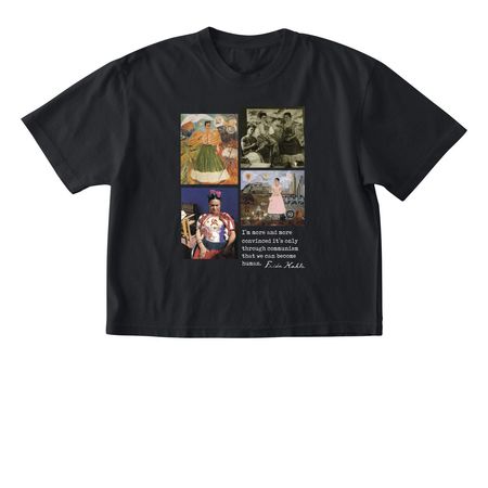 Frida Communist Collage - DARK COLORS&nbsp;, a Black Comfort Colors Boxy Tee