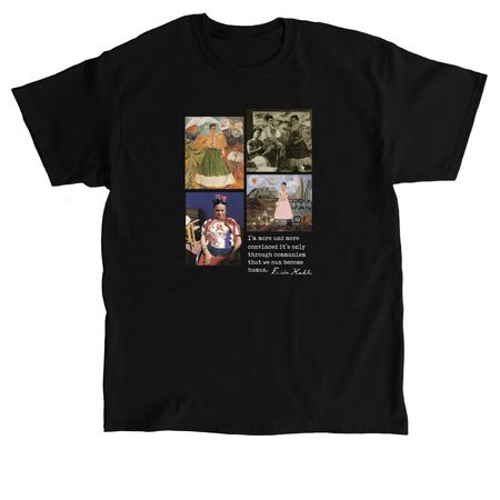 Frida Communist Collage - DARK COLORS&nbsp;, a Black Classic Unisex Tee