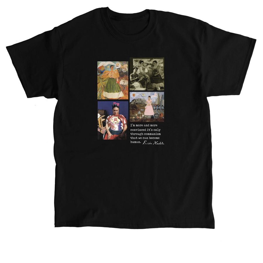 Frida Communist Collage - DARK COLORS&nbsp;, a Black Classic Unisex Tee