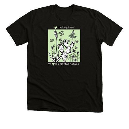 Plantas nativas shirt, a Solid Black Blend Premium Unisex Tee