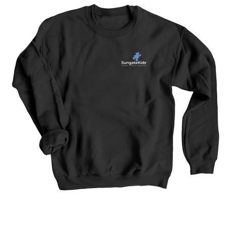 Tops, a Black Crewneck Sweatshirt