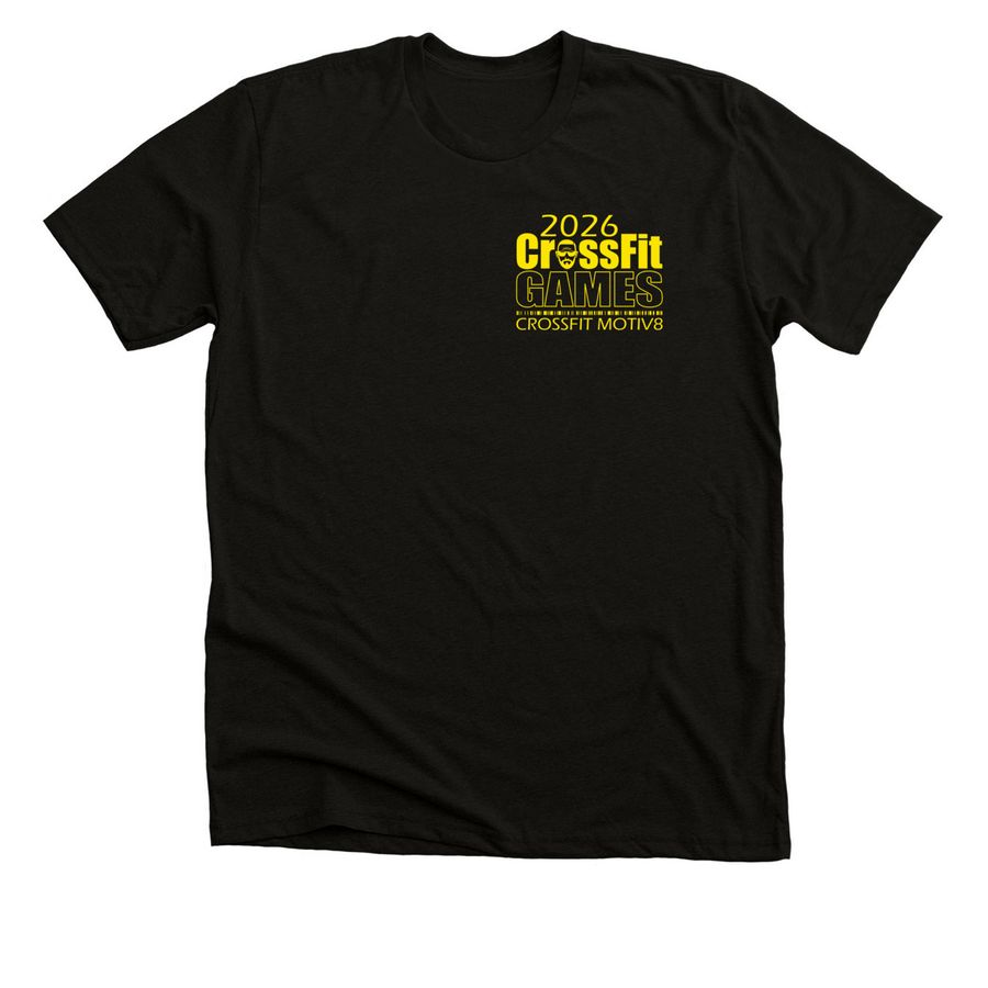2026 Johnston Games T-Shirt, a Black Heather Premium Unisex Tee
