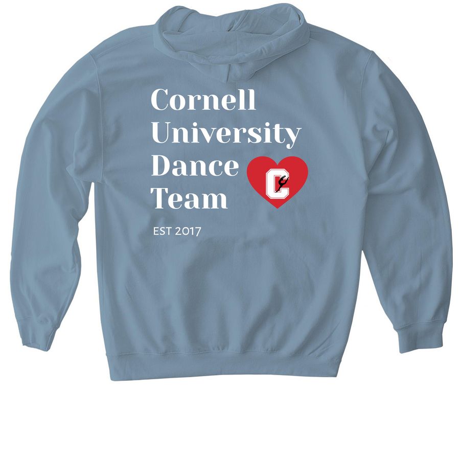 Cornell University Dance Team Fundraiser!, a Stone Blue Gildan Softstyle Pullover Hoodie (back-view)