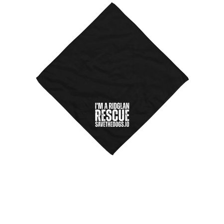 RIDGLAN RESCUE BANDANA - DARK, a Black Cotton Bandana