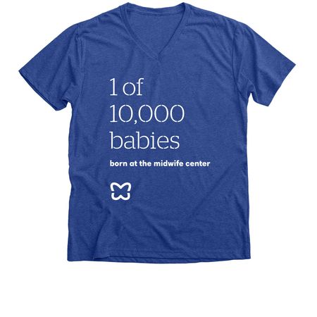 1 of 10,000 babies, a Heather True Royal Premium V-Neck Tee