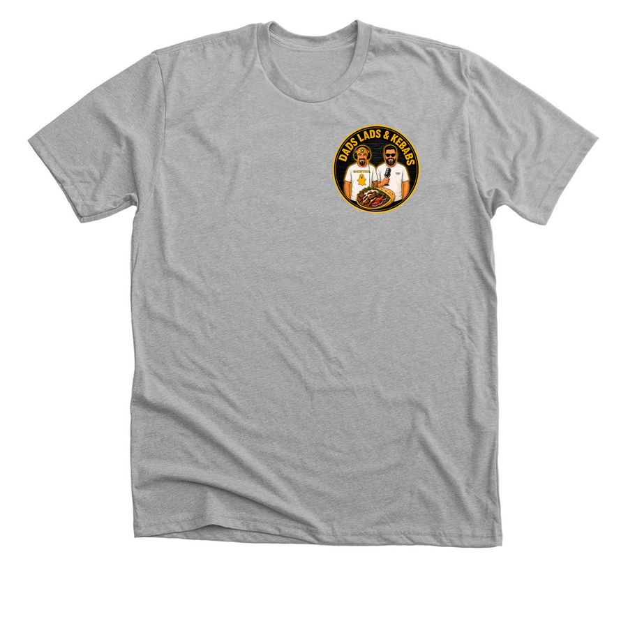 Dads Lads & Kebabs 2.0, a Athletic Heather Premium Unisex Tee