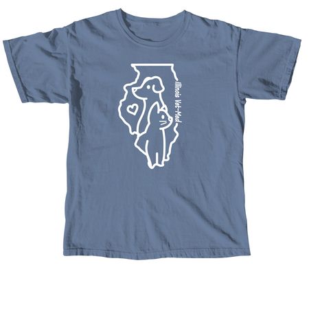 Illinois Cat & Dog&nbsp;, a Blue Jean Comfort Colors Unisex Tee