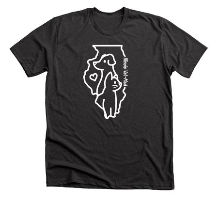 Illinois Cat & Dog&nbsp;, a Dark Grey Heather Premium Unisex Tee